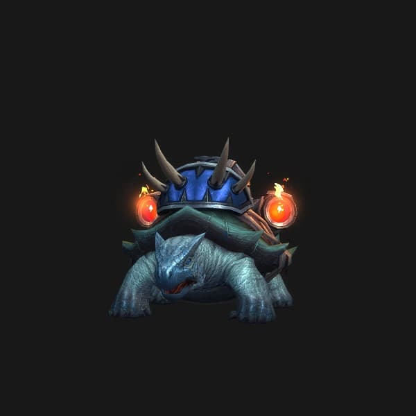 Wilde blaue Kampfschildkröte