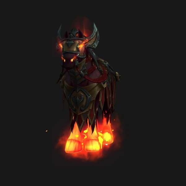 Brennendes Streitross des kopflosen Reiters