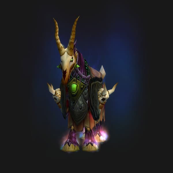 Ockerfarbenes Skelettschlachtross