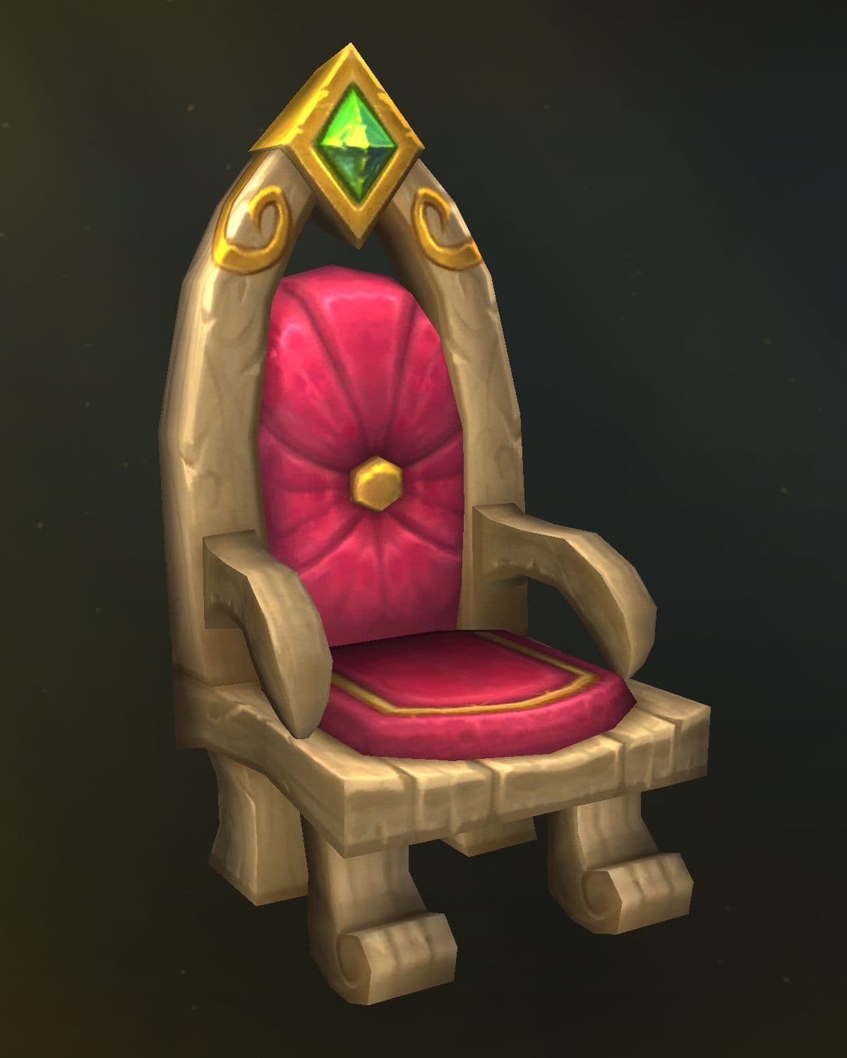 Holzstuhl aus Silbermond (Behausungsdekoration)