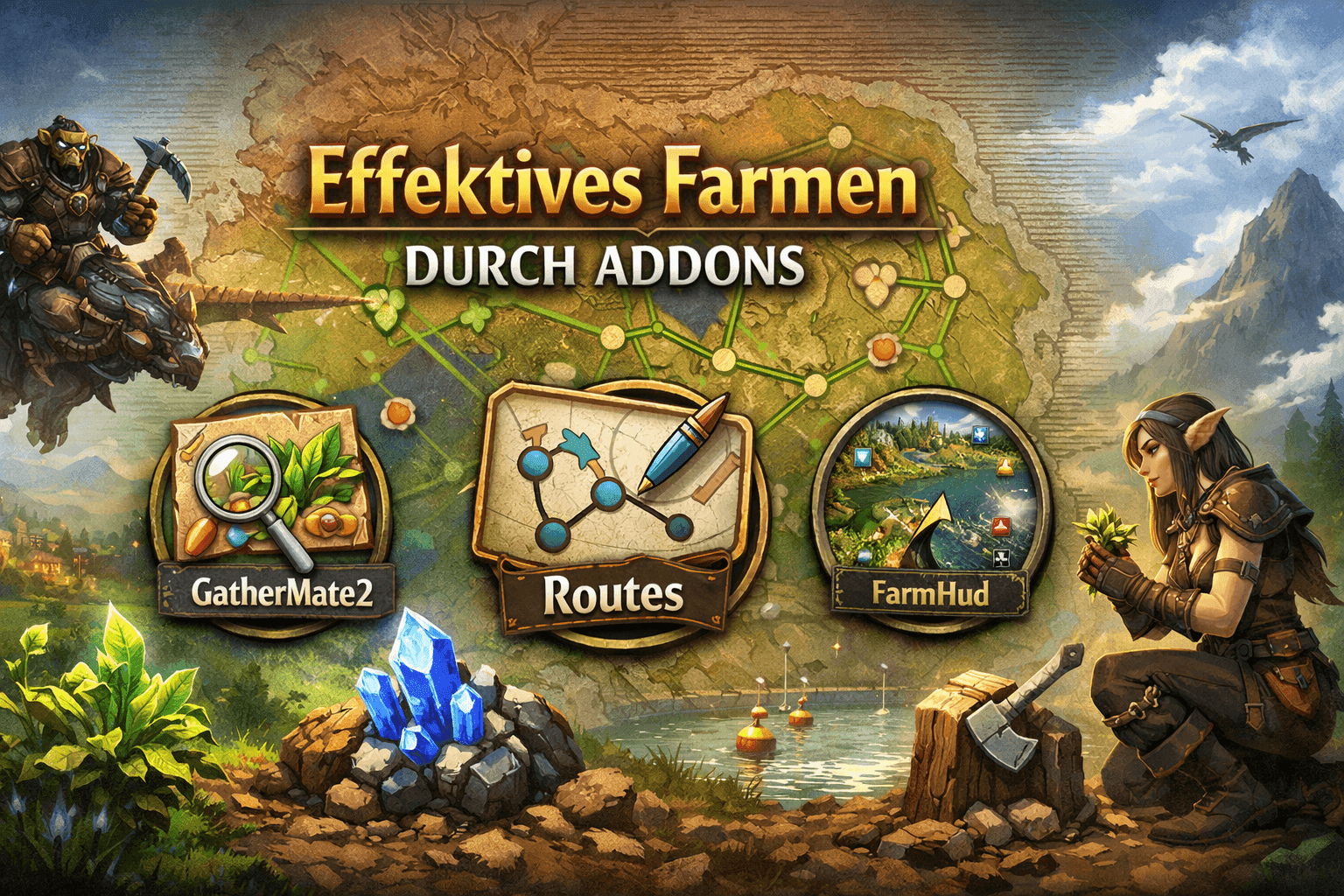 Effektives Farmen durch Addons